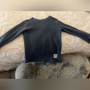 Blue waffle Henley long John shirt